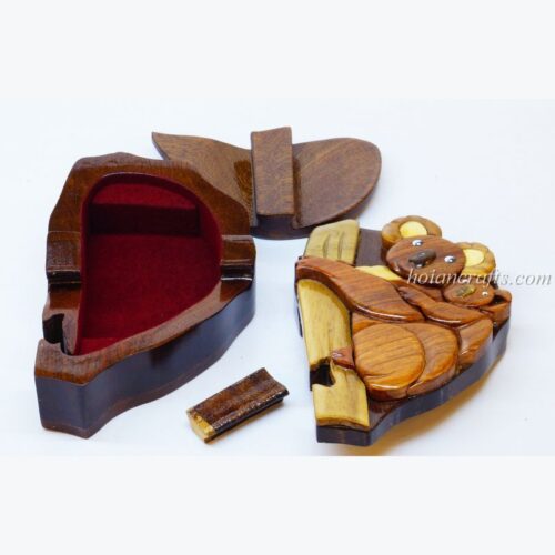 Intarsia wooden puzzle boxes 19a