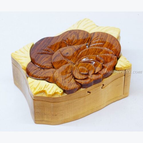 Intarsia wooden puzzle boxes 21