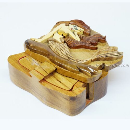 Intarsia wooden puzzle boxes 23a