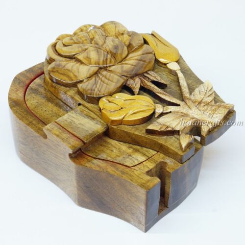 Intarsia wooden puzzle boxes 24a