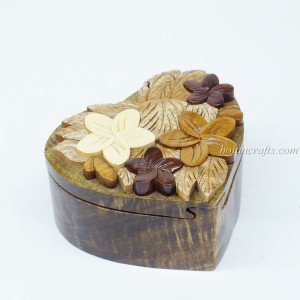 Baseball Handcrafted Carved Intarsia Wood Puzzle Box Jewelry Trinket Box 