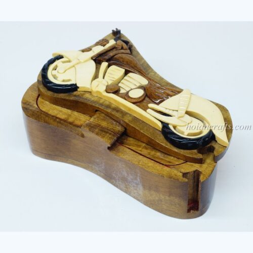 Intarsia wooden puzzle boxes 4a