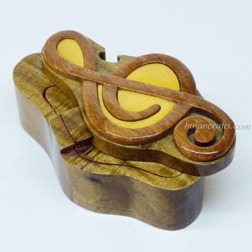 Intarsia wooden puzzle boxes 5a