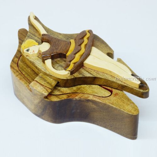 Intarsia wooden puzzle boxes 8a