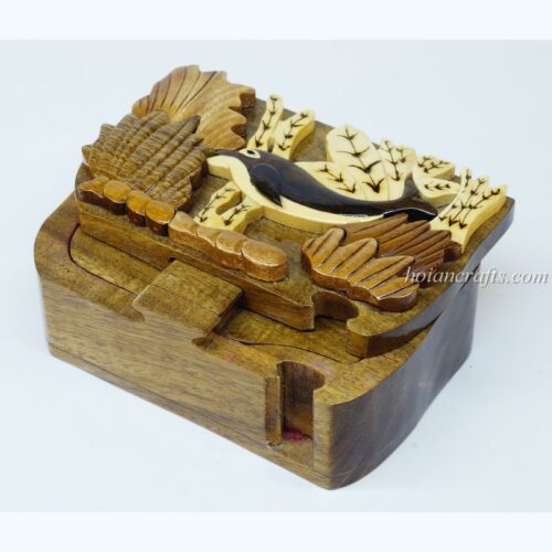 Intarsia wooden puzzle boxes 14a