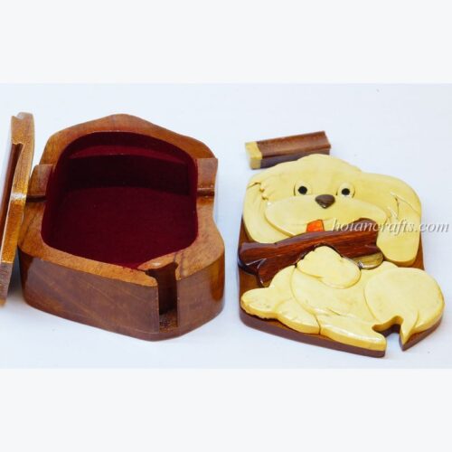 Intarsia wooden puzzle boxes 17a