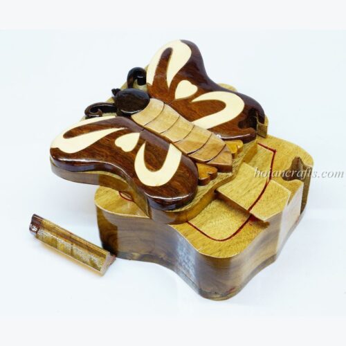 Intarsia wooden puzzle boxes 28a