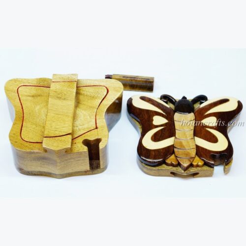 Intarsia wooden puzzle boxes 28b