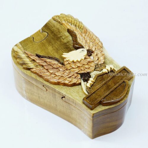 Intarsia wooden puzzle boxes 29