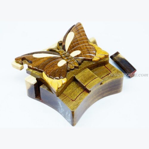 Intarsia wooden puzzle boxes 30a