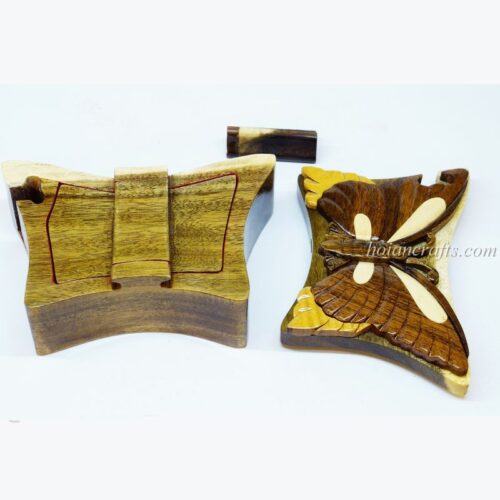 Intarsia wooden puzzle boxes 30b