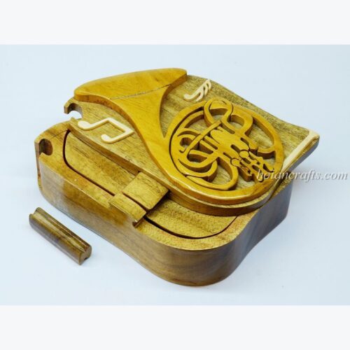 Intarsia wooden puzzle boxes 33a