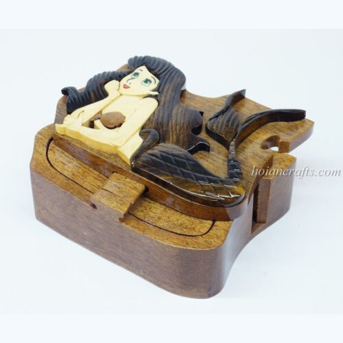 Intarsia wooden puzzle boxes 34a