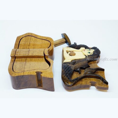 Intarsia wooden puzzle boxes 34b