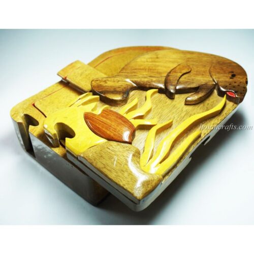 Intarsia wooden puzzle boxes 39a