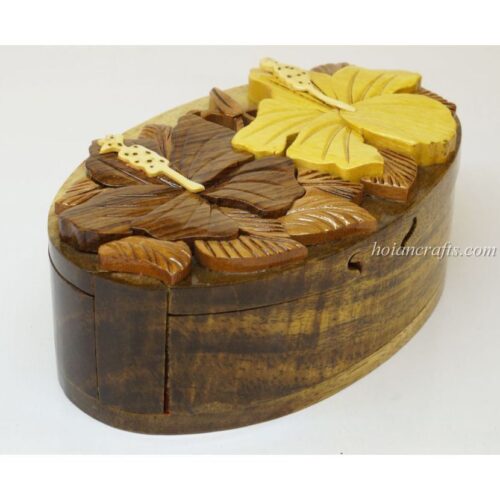 Intarsia wooden puzzle boxes 40