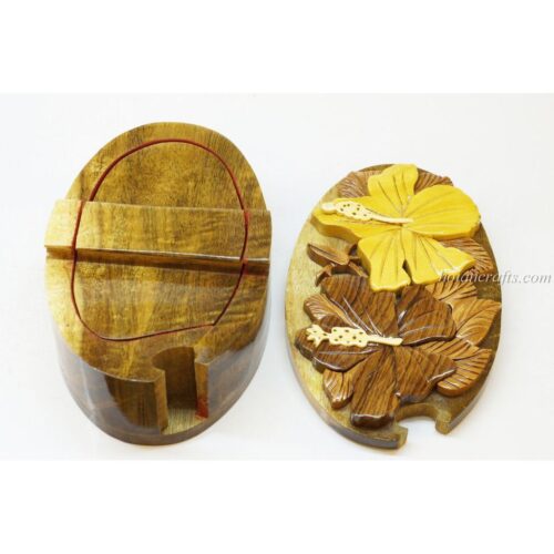 Intarsia wooden puzzle boxes 40b