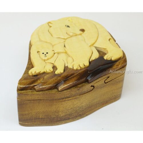 Intarsia wooden puzzle boxes 41