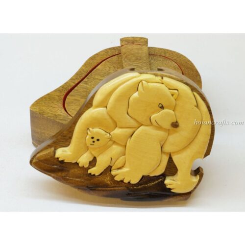 Intarsia wooden puzzle boxes 41b