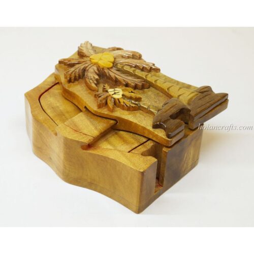 Intarsia wooden puzzle boxes 42a