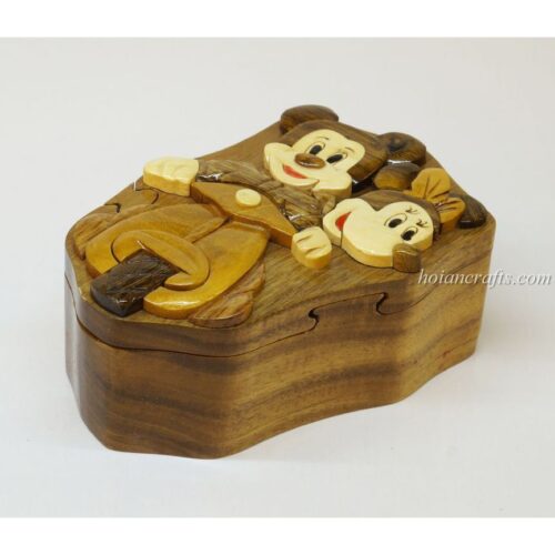 Intarsia wooden puzzle boxes 45