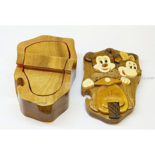Intarsia wooden puzzle boxes 45b