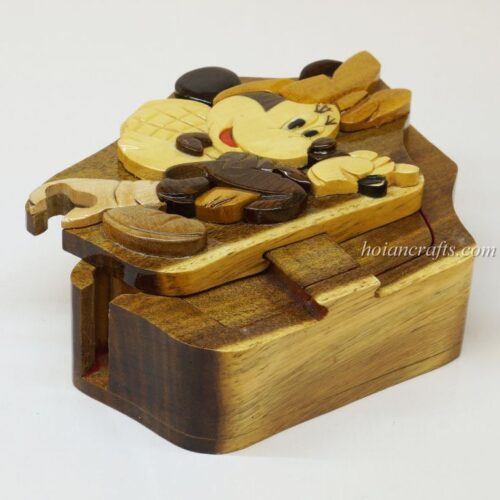 Intarsia wooden puzzle boxes 47a