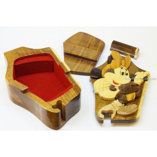Intarsia wooden puzzle boxes 47c