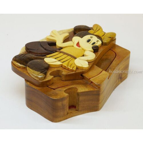 Intarsia wooden puzzle boxes 48a