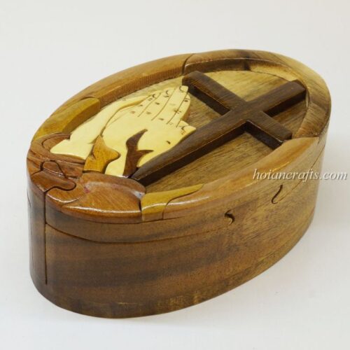 Intarsia wooden puzzle boxes 49