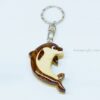 Intarsia wood art keyring 14