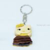 Intarsia wood art keyring 34