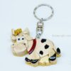 Intarsia wood art keyring 35