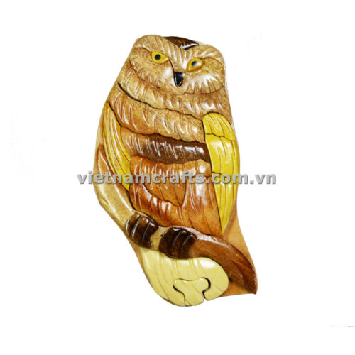 Buy Wholesale Intarsia Jewelry Wooden Puzzle Box Vietnam Owl (2)