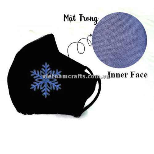 Buy Wholesale christmas embroidery face mask snowflake supplier vietnam 06