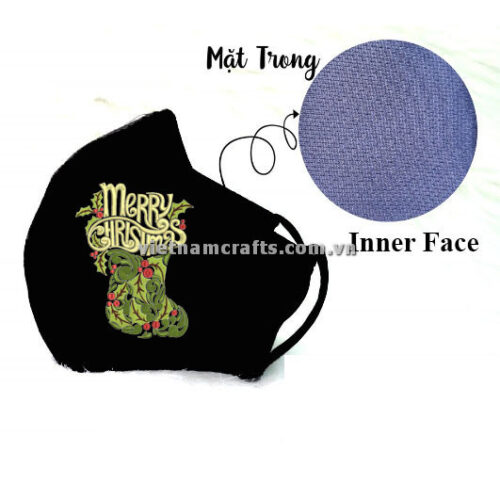 Buy Wholesale christmas embroidery face mask snowflake supplier vietnam 09