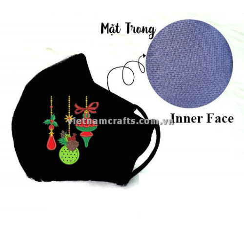 Buy Wholesale christmas embroidery face mask supplier vietnam christmas ornaments14