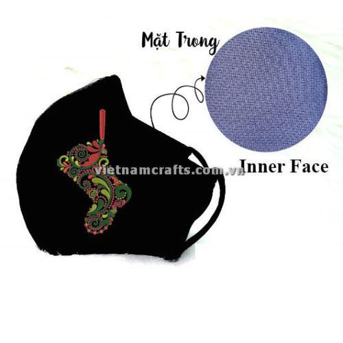 Buy Wholesale christmas embroidery face mask supplier vietnam santa boots13