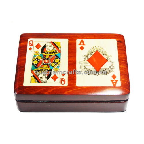 Double Deck Playing Cards Box Ace and Queen of Diamonds (1)