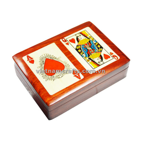 Double Deck Playing Cards Box Ace and Queen of Hearts (2)