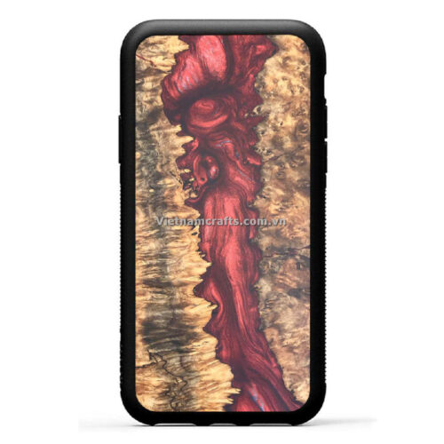 Wholesale Vietnam Handmade Wooden Resin Phone Case Cover Red River copy