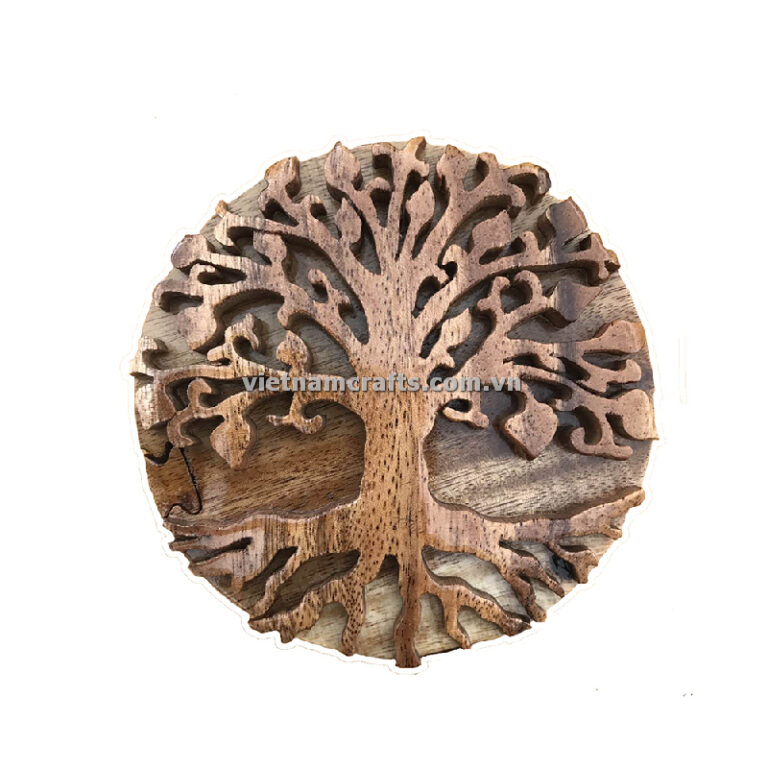 Wholesale Intarsia Wooden Puzzle Box Tree of Life IB68 - Vietnam Crafts ...