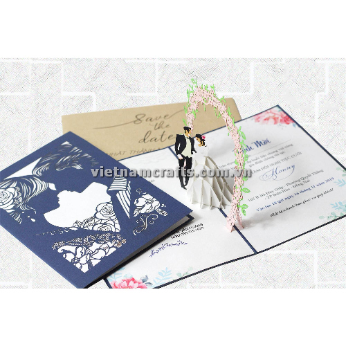 CU25 Buy Custom 3d Pop Up Greeting Cards Congratulations day 3d Foldable Personalized Wedding Pop Up Card (1)