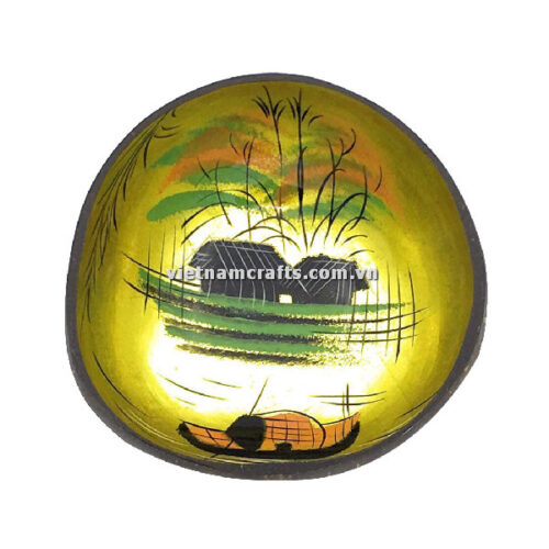 CCB100 Wholesale Eco Friendly Coconut Shell Lacquer Bowls Natural Serving Bowl Coconut Shell Supplier Vietnam Manufacture (2)