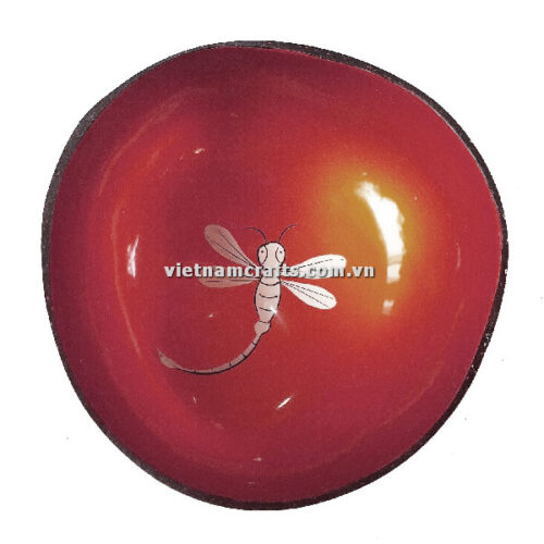 CCB110 Wholesale Eco Friendly Coconut Shell Lacquer Bowls Natural Serving Bowl Coconut Shell Supplier Vietnam Manufacture Dragonfly (5)