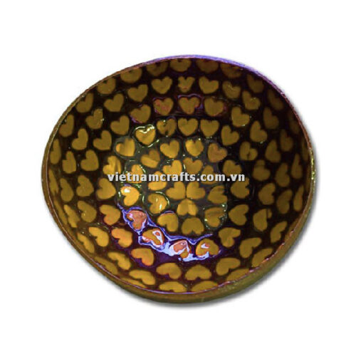 CCB129 Wholesale Eco Friendly Coconut Shell Lacquer Bowls Natural Serving Bowl Coconut Shell Supplier Vietnam Manufacture Mother Of Pearl Heart (12)