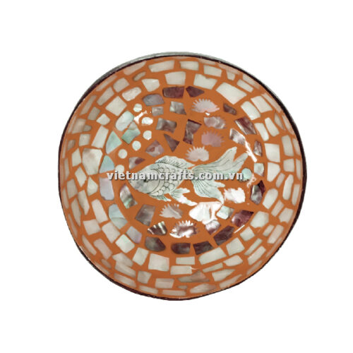 CCB133 Wholesale Eco Friendly Coconut Shell Lacquer Bowls Natural Serving Bowl Coconut Shell Supplier Vietnam Manufacture Fish (3)