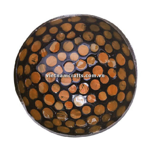 CCB66 Wholesale Eco Friendly Coconut Shell Lacquer Bowls Natural Serving Bowl Coconut Shell Supplier Vietnam Manufacture Brown