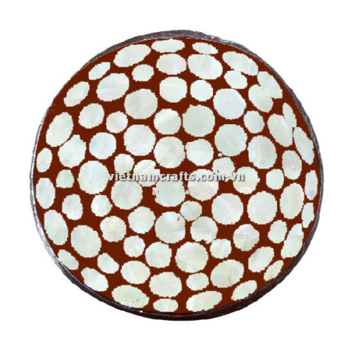 CCB66A Wholesale Eco Friendly Coconut Shell Lacquer Bowls Natural Serving Bowl Coconut Shell Supplier Vietnam Manufacture Brown