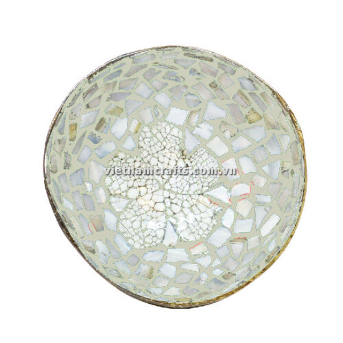 CCB74 Wholesale Eco Friendly Coconut Shell Lacquer Bowls Natural Serving Bowl Coconut Shell Supplier Vietnam Manufacture Gray